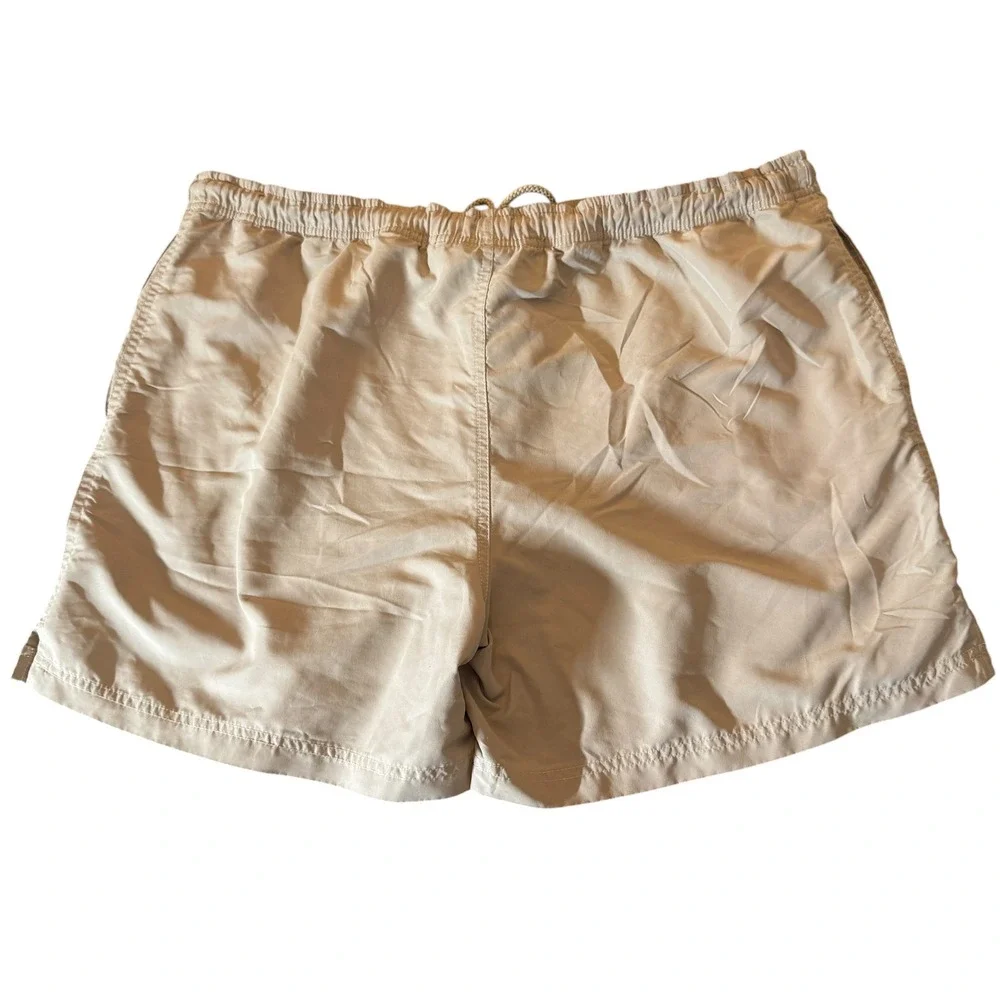 Panama Jack Mens Swim Trunks Large Tan Nylon Mesh Lined Beachwear Coastal